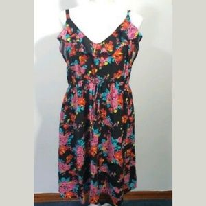 Torrid Black Floral Challis Dress